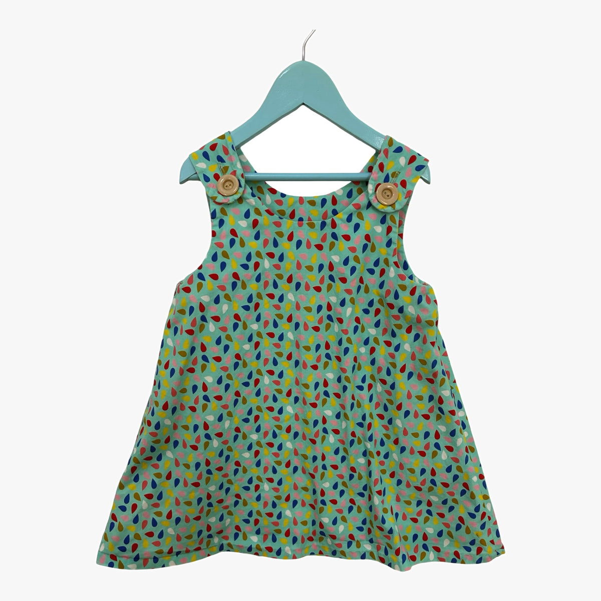 Raindrop Print Pinafore Dress
