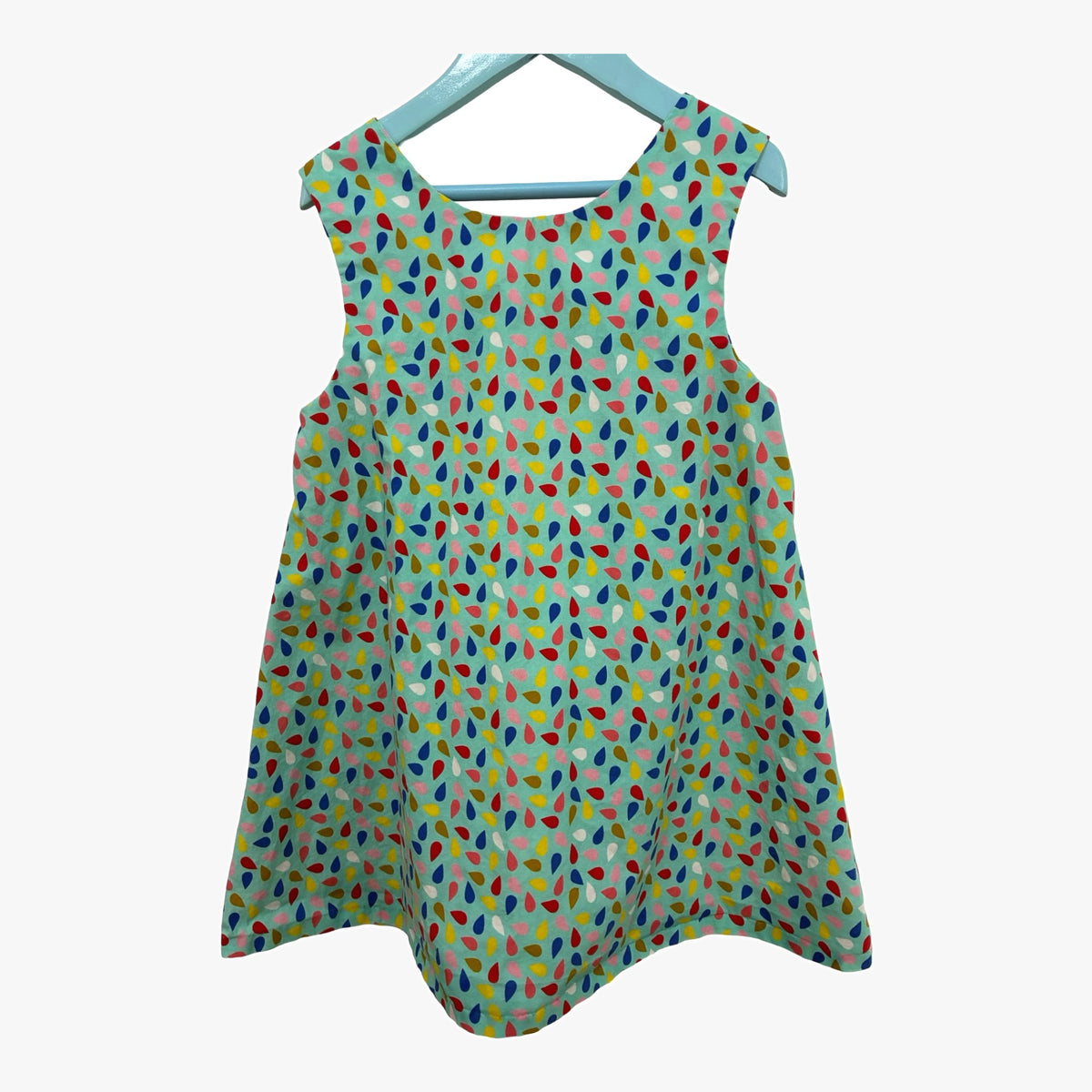 Raindrop Print Pinafore Dress