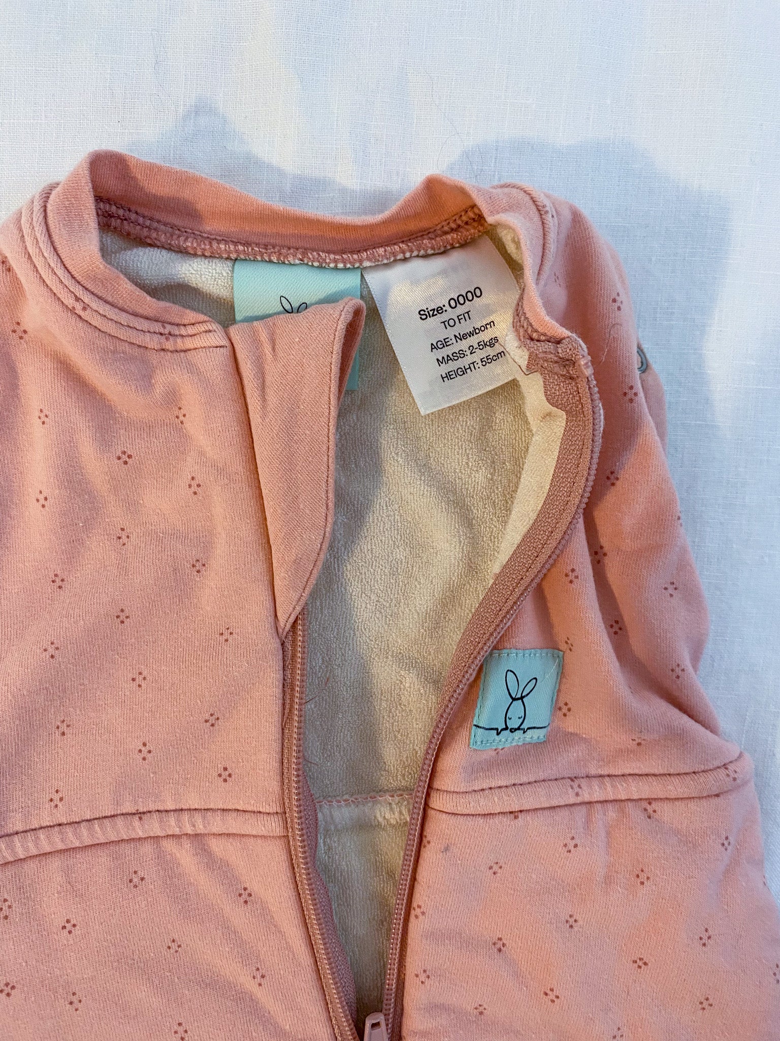 ergoPouch Cocoon Swaddle Bag — Dusty Rose, 2.5 TOG, Size 0000 (Pre-loved)