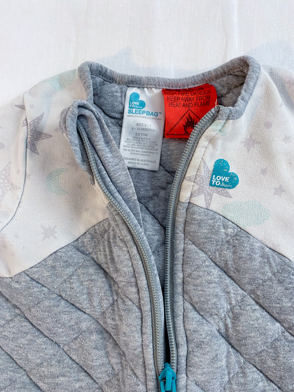 Love to Dream Sleeping Bag  — 6–18 Months, Grey